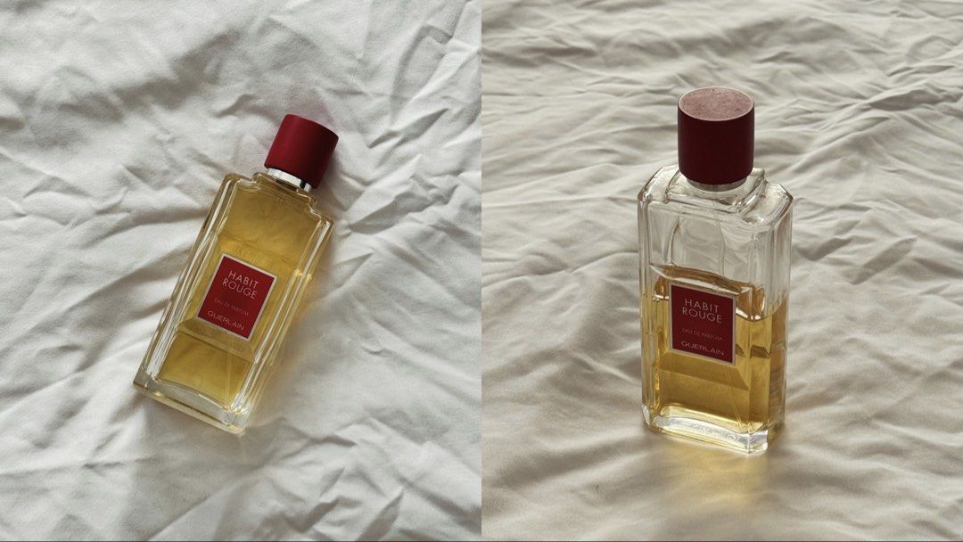 Guerlain Habit Rouge Eau de Parfum (Category: Fragrance & Deodorants) located in Binan City. Submitted by truetree_717a49 (Listing ID 1468517788, Image 1). Description: Guerlain Habit Rouge Eau de Parfum | Preloved Selling Price: ₱2,500 Purchased: Around 2021 from FragranceX Approx. Remaining Volume: 45–55mL Please refer to photos for actual condition and remaining perfume level. DM for inquiries and additional photos..