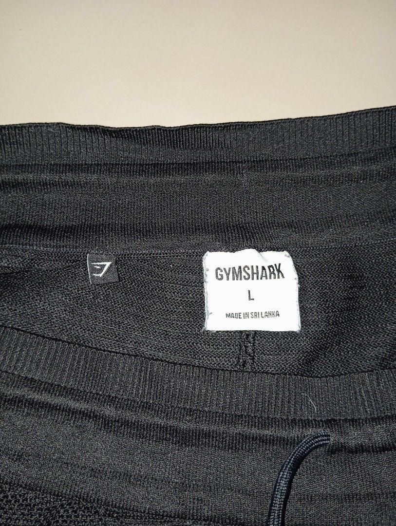 Gymshark True knit Short (Category: Shorts) located in Guihulngan. Submitted by jaylordfra13193 (Listing ID 1468686772, Image 3). Description: - Brand: Gymshark - Color: Black - Size: L - Material: 100% polyester (Made in Sri Lanka) - Features: Zippered pockets on both sides, adjustable drawstring waistband - Style/Season: GMSH4418-BK / AW20-423 - Condition/Use: Lightweight fabric, ideal for gym workouts and running Free Size length 21 leg Openin