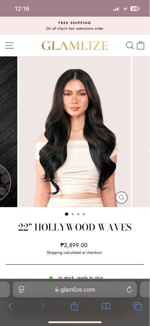 Hair Extension (Category: Hair Accessories) located in Cavite. Submitted by giebstmnt (Listing ID 1468517467, Image 2). Description: GLAMLIZE HAIR EXTENSION (22”) Shade: Natural Black Length: 22 inches Condition: 10/10 Bought for: ₱2,899 Note: Hair comb not included Selling Price: ₱2,500 (negotiable) RFS: Decluttering / Extra item Selling my GLAMLIZE Hair Extension 22” for a lower price! I just used it once for an event, so it’s basically good as