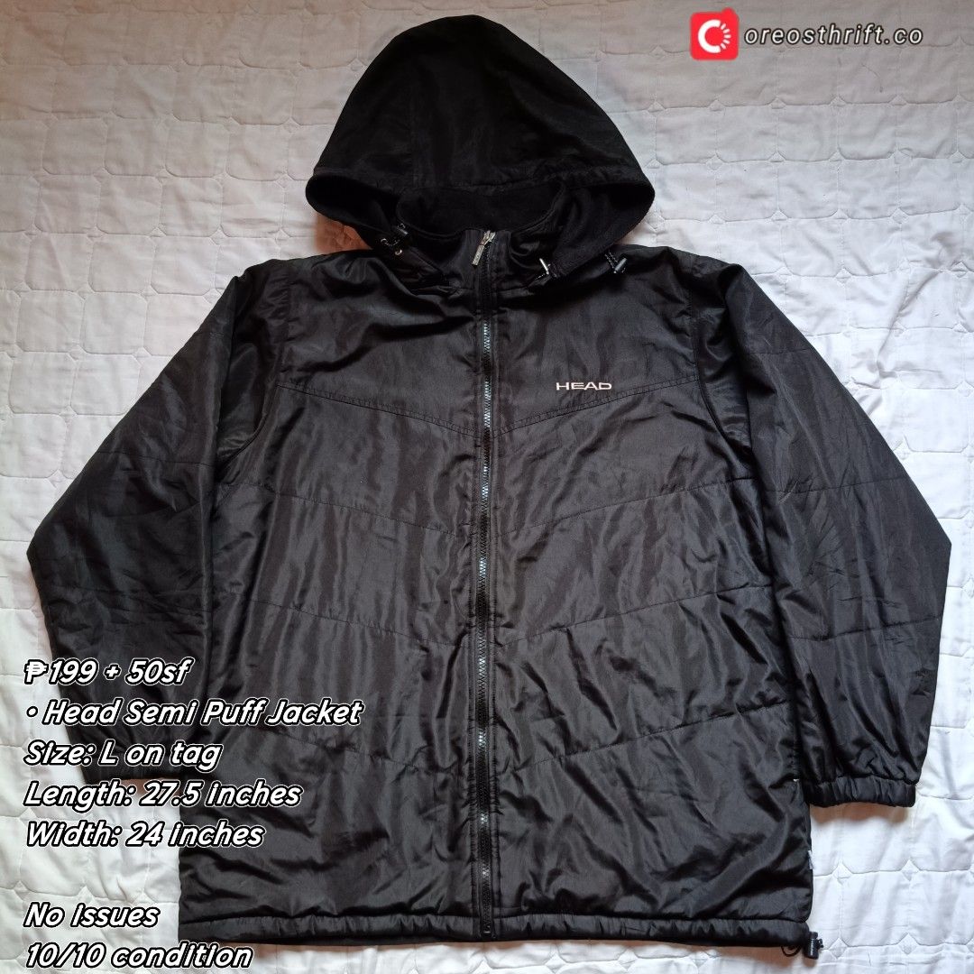 HEAD Hooded Windbreaker Semi Puff Padded Jacket (Category: Coats, Jackets and Outerwear) located in Santa Cruz. Submitted by oreosthrift.co (Listing ID 1468590976, Image 1). Description: PRELOVED CLOTHING † handpicked & carefully selected quality pieces • affordable prices DM to claim 📩.