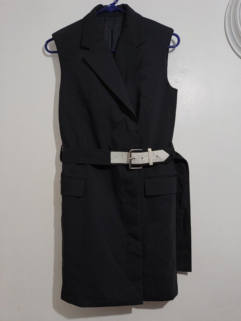 Helmut Lang black belted wool blend (Category: Coats, Jackets and Outerwear) located in Rizal. Submitted by vanessa_finds_ (Listing ID 1468608730, Image 1). Description: length 32" bust width 16.5" waist 14" hips 17".