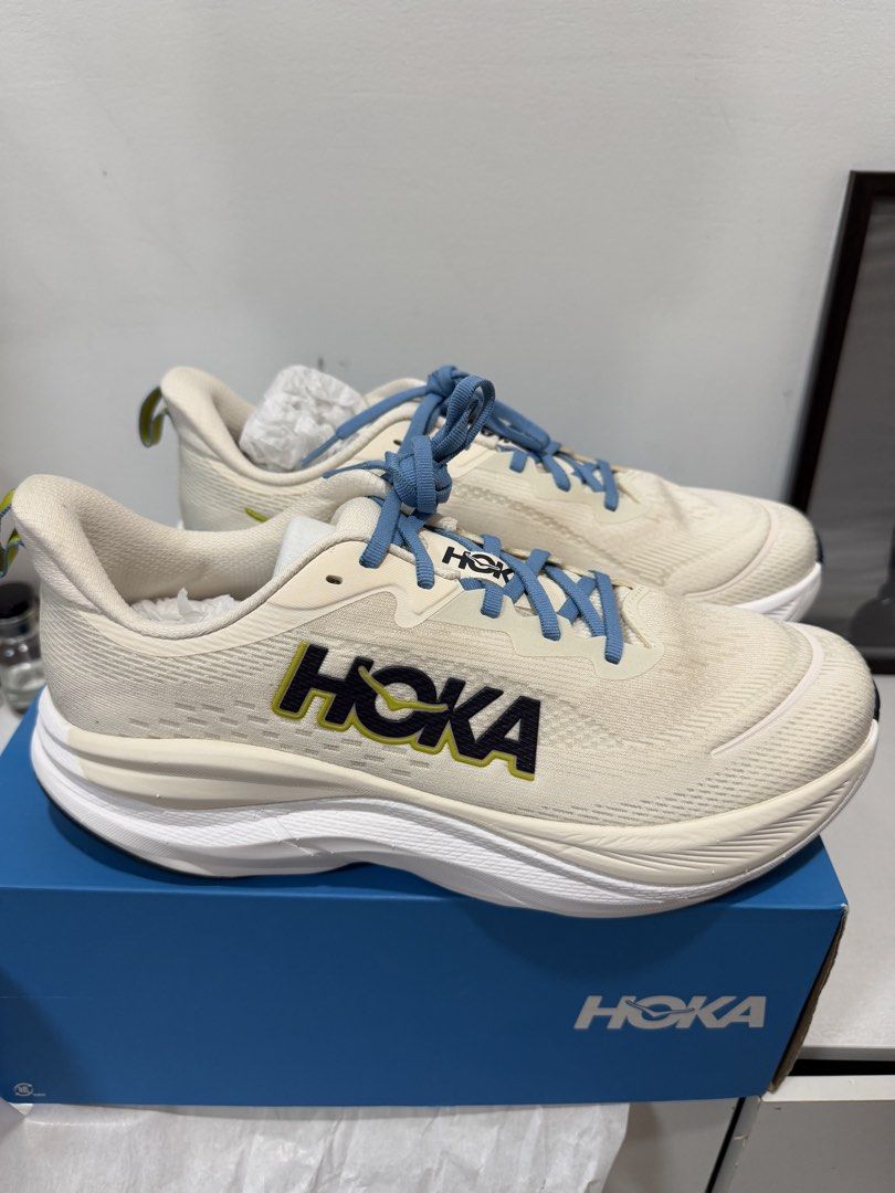 Hoka Skyflow Birch/Alabaster (Category: Casual Shoes) located in Pasig City. Submitted by thewatchkidph (Listing ID 1468621702, Image 1). Description: For sale! Hoka Skyflow Birch/Alabaster Brandnew condition! Fitted only! Size US 10D 4.3k Kapitolyo Pasig / Uptown BGC.