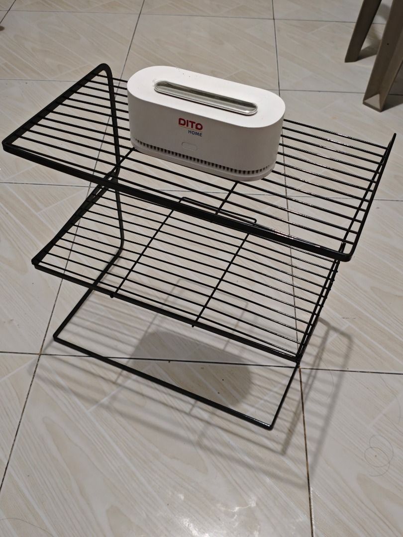 Home network devices, router, modem, multi-purpose rack shelf stand (Category: Shelves, Cabinets & Racks) located in Taguig. Submitted by genuine_finds (Listing ID 1468681565, Image 1). Description: IMPORTANT: PLEASE READ THE DETAILS & SEE THE PHOTOS FIRST BEFORE ASKING QUESTIONS!!! Home network devices, router, modem, multi-purpose rack shelf stand Brand new. Actual item photos are posted. - 2 pcs. - Dimensions: 14.5in x 8.75in x 7.5in (LxWxH) -