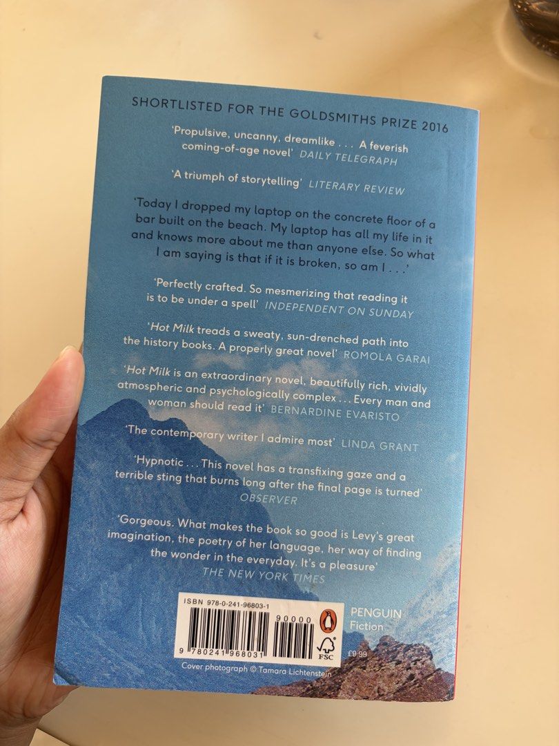 Hot Milk by Deborah Levy Paperback (Category: Storybooks) located in Cebu City. Submitted by gwyiener (Listing ID 1468539815, Image 2). Description: - Title: Hot Milk by Deborah Levy - Publisher: Penguin Fiction (Paperback) - Accolades: Shortlisted for the Man Booker Prize 2016 & Goldsmiths Prize 2016 - Condition: Clean pages with minimal cover shelf wear - Genre: Contemporary fiction.