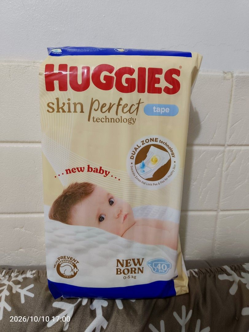 Huggies skin perfect NB (Category: Diapers & Baby Wipes) located in Taguig. Submitted by thebelgas (Listing ID 1468652855, Image 1). Description: Sealed 8packs available.