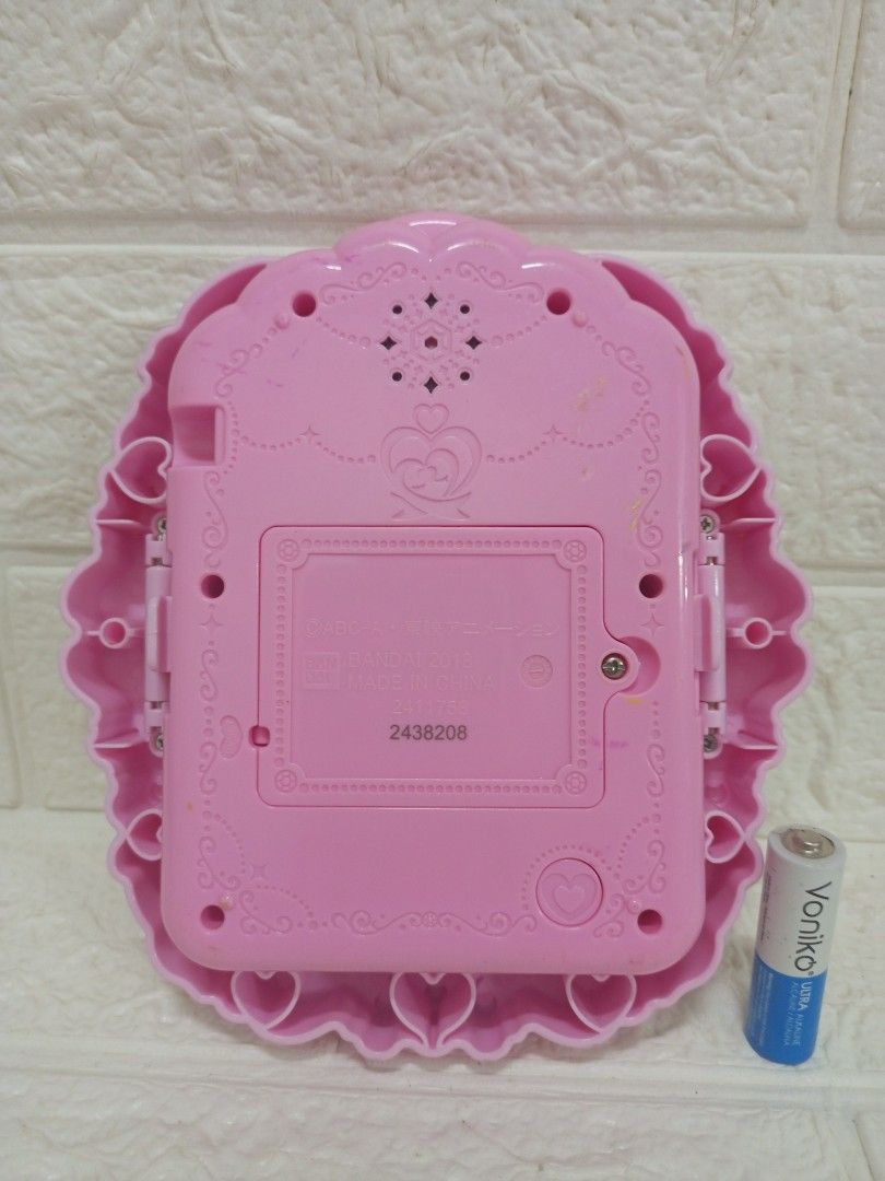 Hugtto! PreCure Mirai Pad & Memorial Cure Clock Set (Category: Character Goods) located in Quezon City. Submitted by mackylolz (Listing ID 1468688637, Image 2). Description: Hugtto! PreCure Mirai Pad & Memorial Cure Clock Set Authentic Japan Item Tested/Working Screen and Sound Battery: 4pcs AAA (not included) Issue: Missing Touch Pen but still can function using finger What you see is what u get Pls see pic for details.