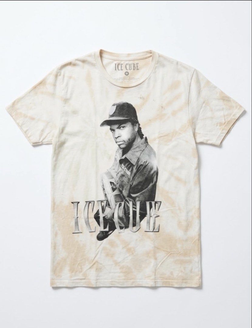 Ice Cube Rap Merch Tie Dye T-shirt (Category: Tshirts & Polo Shirts ) located in Minglanilla. Submitted by twodegrees (Listing ID 1468538247, Image 1). Description: - Official Ice Cube merchandise (2021, licensed to Blackout Merch) - Size: Medium - Material: 100% cotton, made in Mexico - Design: Vintage tie-dye wash with black and white photo print and bold lettering - Condition: Pre-owned with minor smudges and stains near the collar and right s