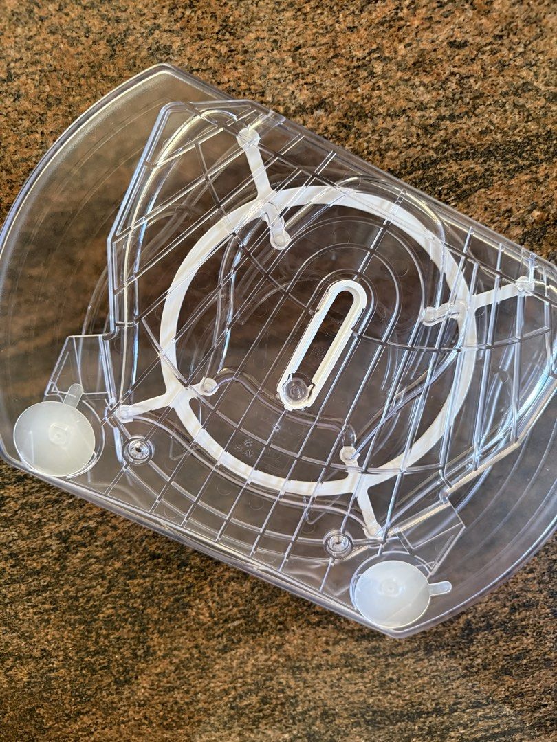 IKEA Fridge Turntable Caddy (Category: Bathroom & Kitchen Fixtures) located in Taguig. Submitted by misskyleee (Listing ID 1468644049, Image 3). Description: - Authentic IKEA clear plastic fridge caddy - Grid pattern bottom ensures fast and easy water drainage - 2 strong suction cups for a secure hold on tiles or glass - Sturdy build with a clean, minimalist look.