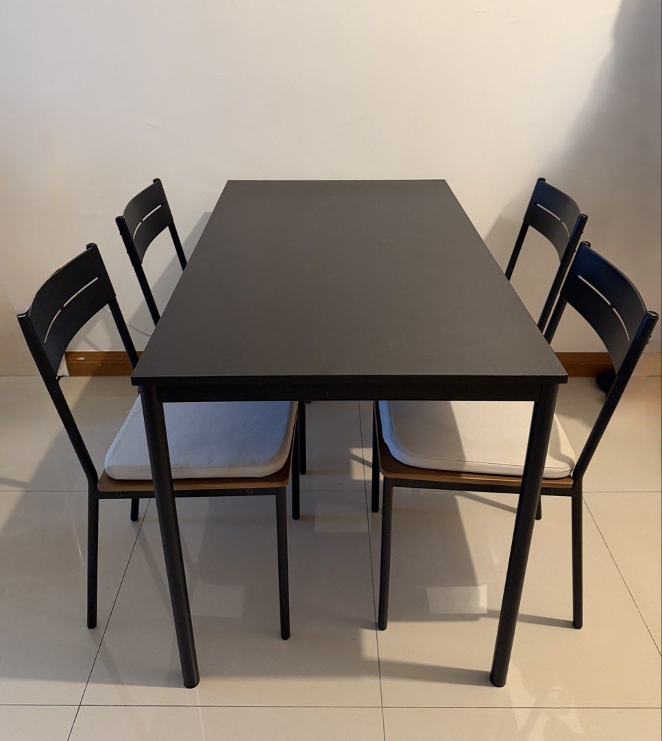 IKEA Sandsberg Dining set (Category: Tables & Sets) located in Manila. Submitted by r_trisha (Listing ID 1468658851, Image 2). Description: Original Price: ₱5795 Sold as set | Pick up c/o buyer DM for further details .