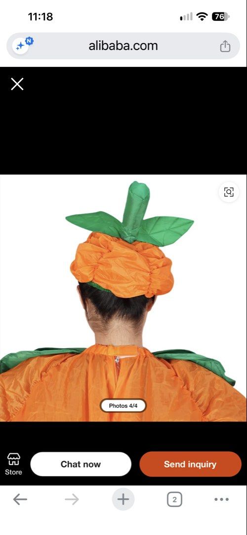 Inflatable Big Pumpkin Halloween Costume With Matching Hat (Category: Occasions & Party Supplies) located in Paranaque City. Submitted by zac.sei (Listing ID 1468551239, Image 2). Description: freesize for adults blower fan included and need 4pcs AA batteries batteries not included ***note: pls use new/or newly charged batteries for better inflation. - Eye-catching bright orange inflatable pumpkin costume with a classic jack-o'-lantern face - Inc