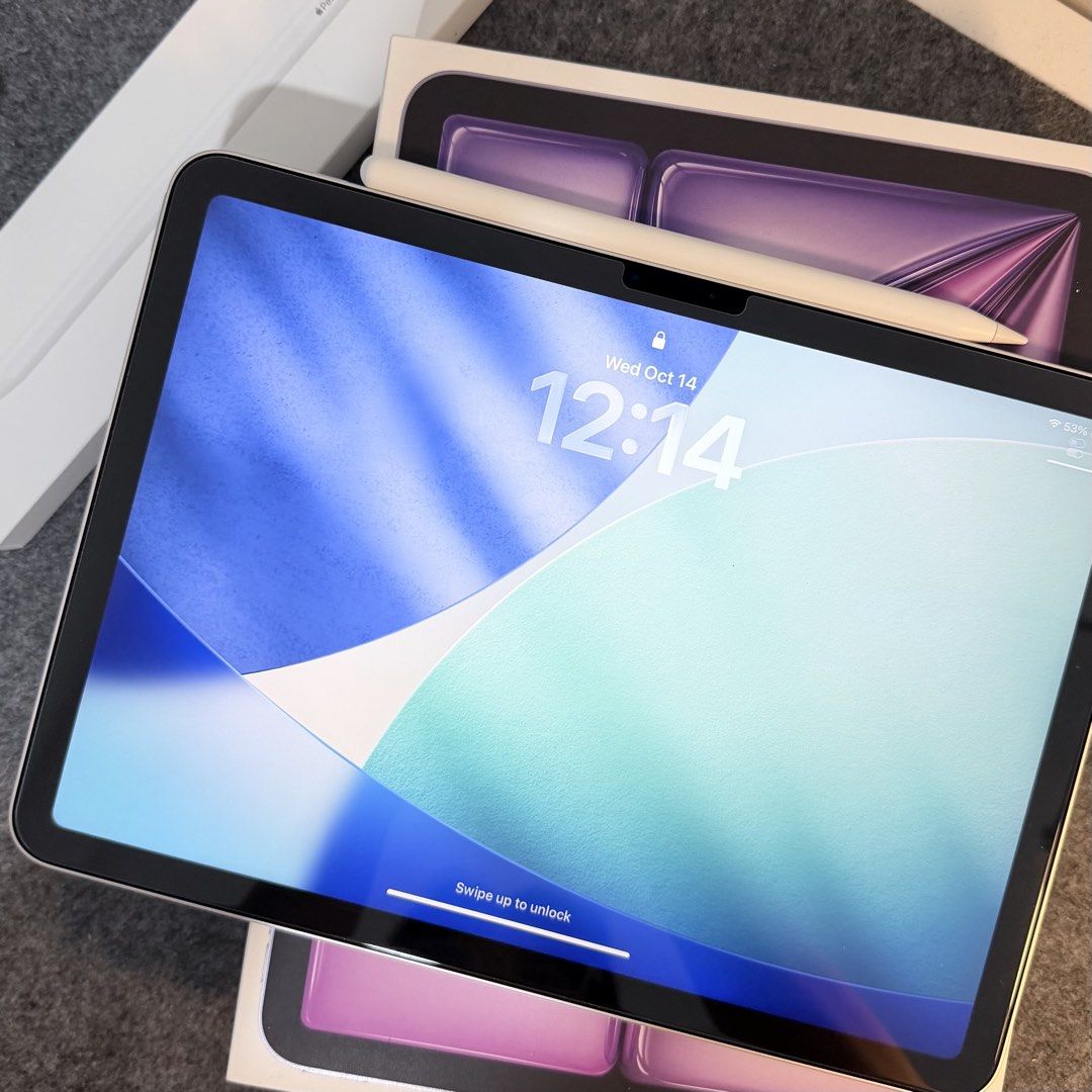 iPad Air M3 (Category: iPad) located in Manila. Submitted by ij.wan (Listing ID 1468572717, Image 1). Description: ipad air m3 128 gb wifi only purple ₱29500 — no issues, no history of repair — bh 89% 289 cc — purchase date: june 2025 — w/ box, cord, adapter, and moft folio case apple pencil pro ₱4500 — w/ stains on the magnetic part ₱33,000 if buying as a set location: dagupan, pangasinan .