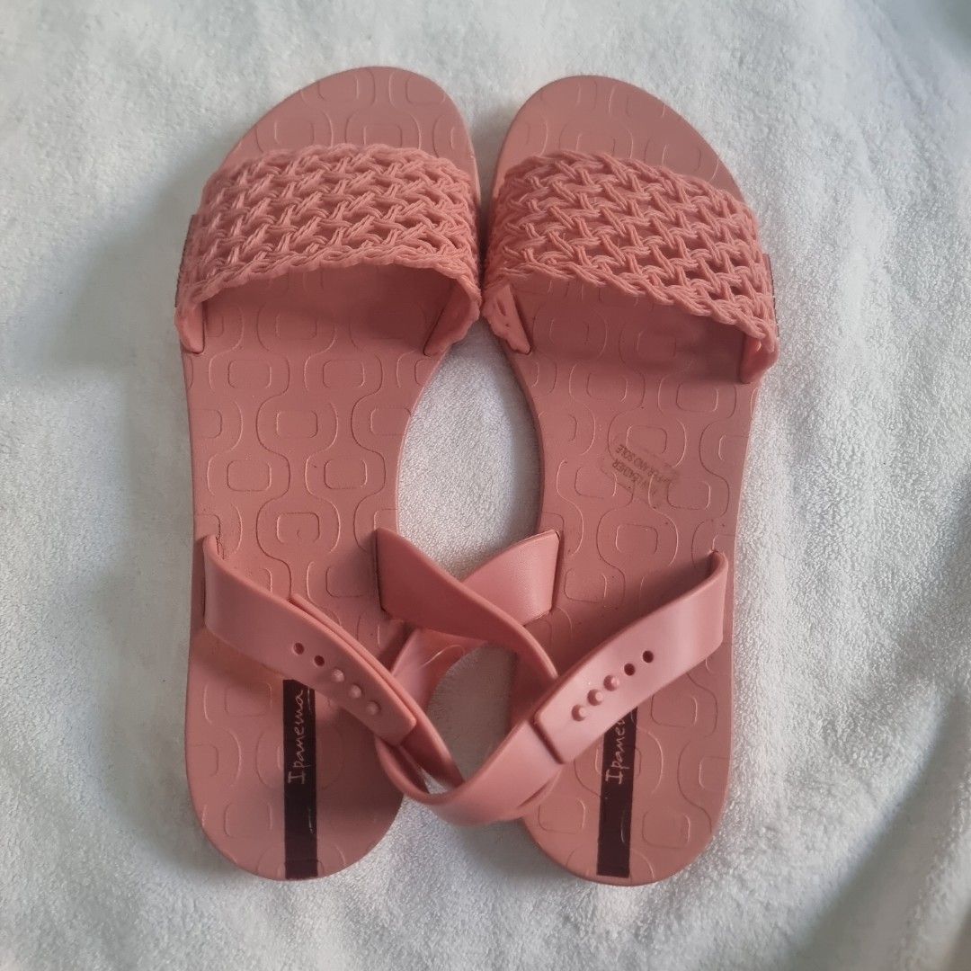 Ipanema Pink Sandals (Category: Flats & Sandals) located in Iligan City. Submitted by assortedfinds143 (Listing ID 1468525562, Image 1). Description: - Brand: Ipanema - Color: Pink - Style: Slip-on sandals with adjustable slingback strap and buckle - Features: Woven texture front strap and textured footbed for comfort - Condition: Clean and ready to wear.