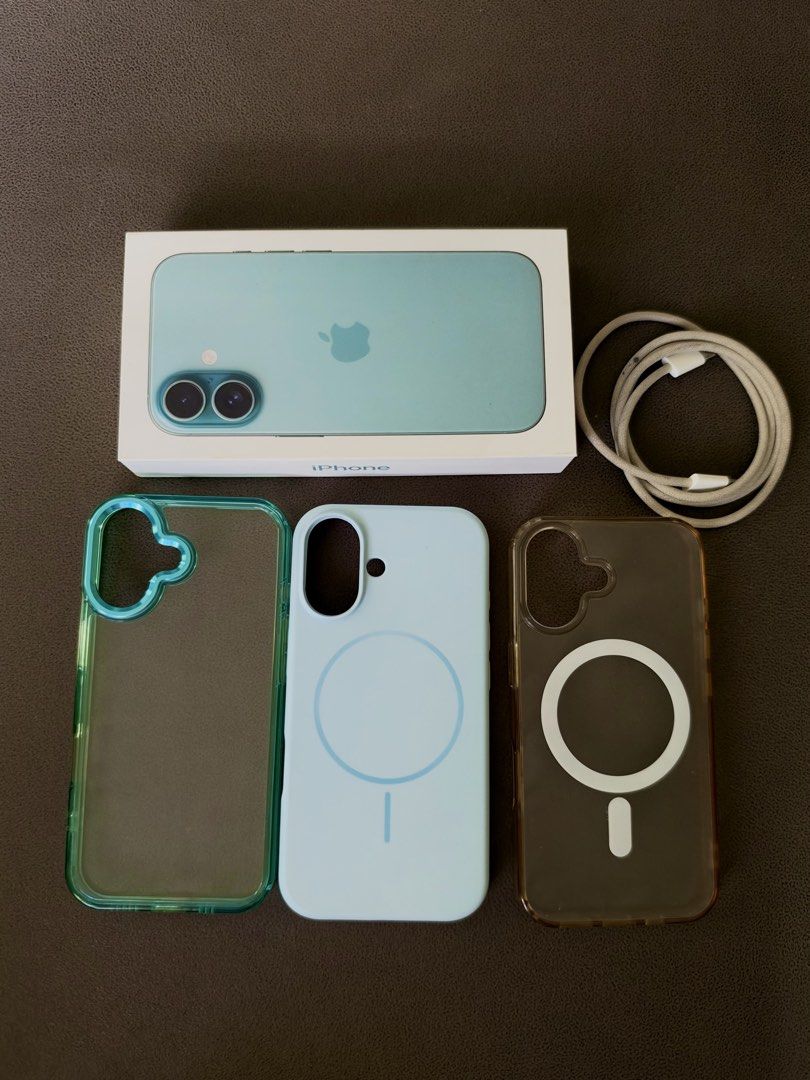 IPHONE 16-256gb TEAL (Category: iPhone 16 Series) located in Batangas. Submitted by janemaraa (Listing ID 1468579606, Image 1). Description: 🍎 IPHONE 16 - 256GB TEAL • 86% battery health orig • Good condition • NTC approved • Any sim working • Minimal dent (please refer to photos) • No history of repair Inclusions: unit w/ tempered, orig box, cord, 3 cases 📍San Jose, Batangas - can do meetups in nearby areas (Cuenca/Lipa/Batangas City) -If sure