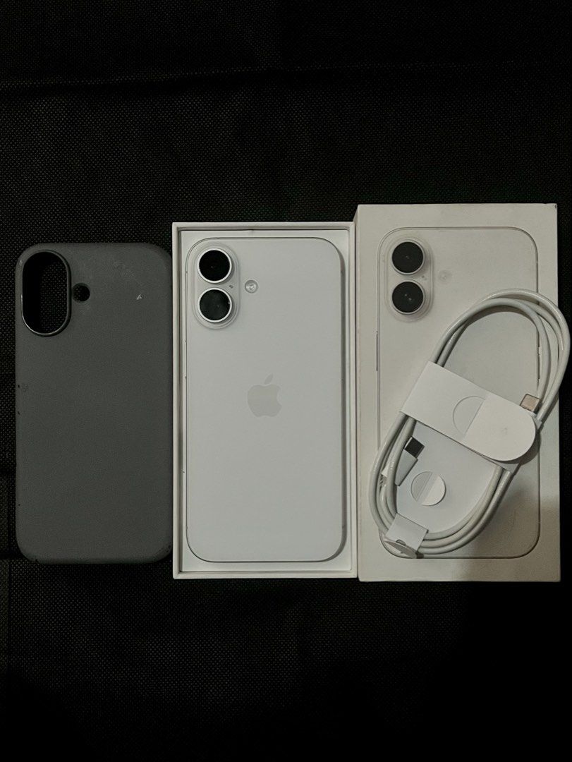iPhone 16 256GB White (Category: iPhone 16 Series) located in Quezon City. Submitted by hazel.97 (Listing ID 1468508037, Image 1). Description: IPHONE 16 256GB Powermac purchase - 93% Battery Health (Original) - 489 Cycle Count - NO REPAIR HISTORY - ZP/A NTC Approved - True Tone & Face ID working - Openline / Any SIM - All functions working (Buttons, Cam, Sounds) - COMPLETE (Original box, Cord, Case) Only issue have sign of usage (see pics) but o