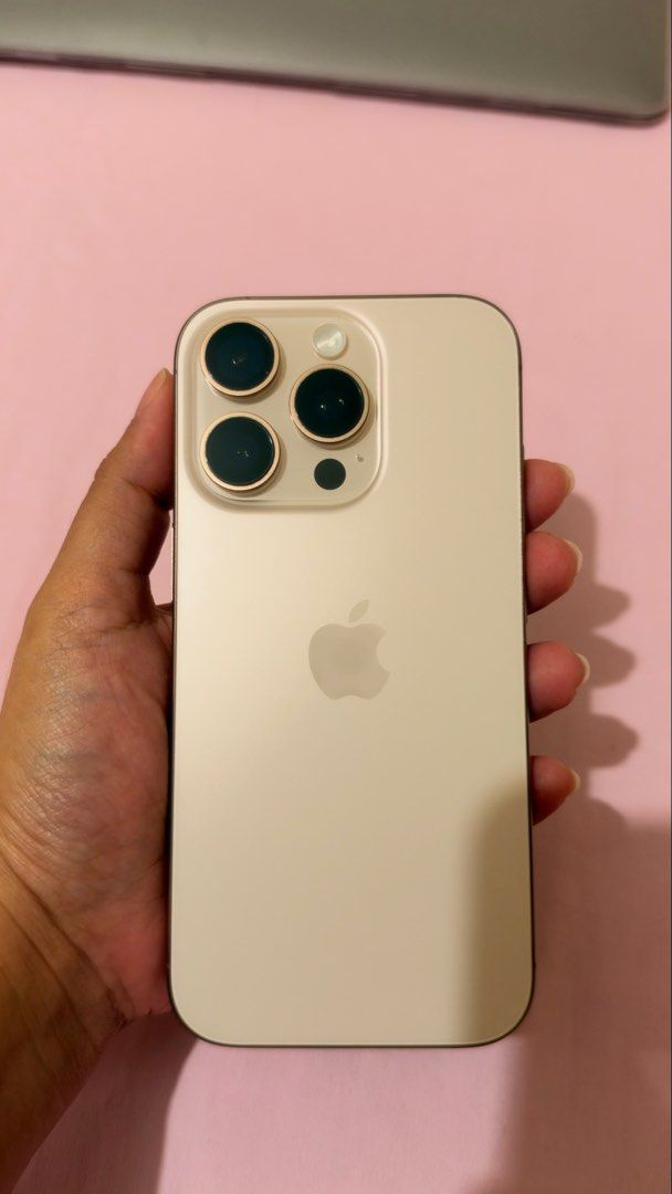 iPhone 16 Pro 128GB (Negotiable) Desert Titanium (Category: iPhone 16 Series) located in Manila. Submitted by gabeeexx (Listing ID 1468599055, Image 1). Description: -only 17 months old, bought in May 2025 -no scratches, no dents -89% battery health -comes with box -meetups: megamall or podium (mon-wed); bgc (thurs-sun) .