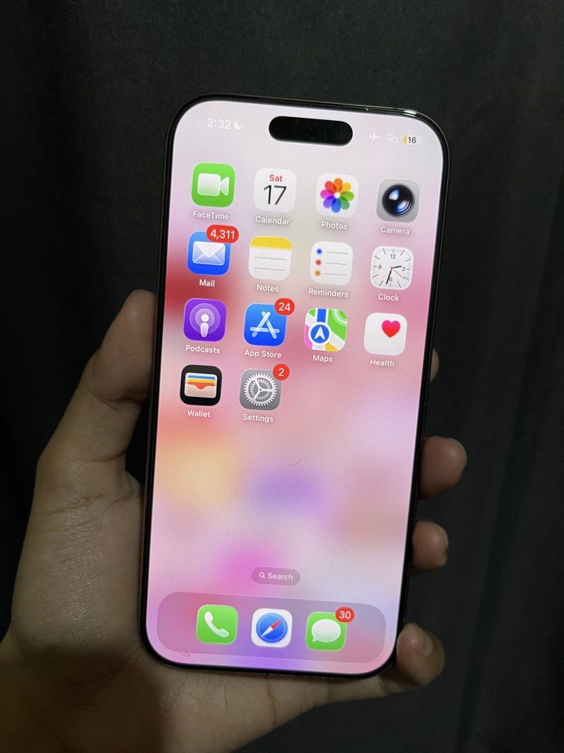 iPhone 16 Pro (Category: iPhone 16 Series) located in Manila. Submitted by lexuu (Listing ID 1468560082, Image 2). Description: iPhone 16 Pro 128gb Desert Titanium 87% BH Cycle Count: 778 Bought from Beyond The Box No dents | No scratches| No issue | No history of repair Inclusions: Unit, Box and Charger brick only Location: Sta. Mesa .