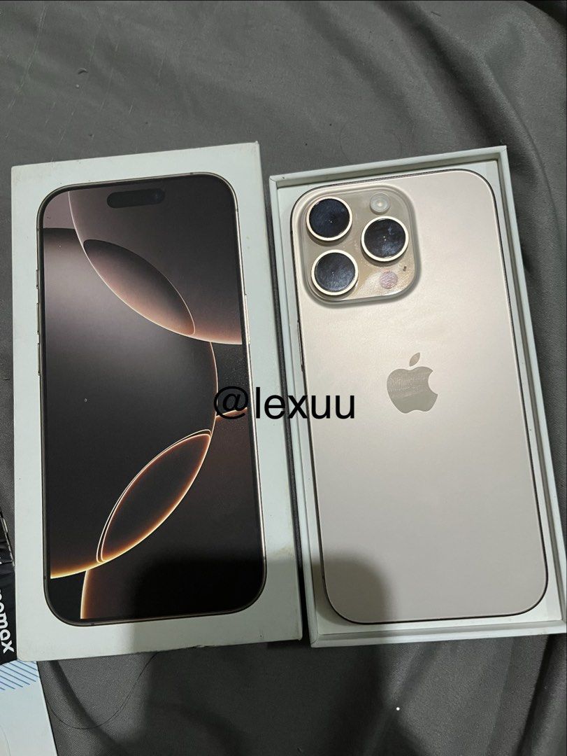 iPhone 16 Pro (Category: iPhone 16 Series) located in Manila. Submitted by lexuu (Listing ID 1468560082, Image 1). Description: iPhone 16 Pro 128gb Desert Titanium 87% BH Cycle Count: 778 Bought from Beyond The Box No dents | No scratches| No issue | No history of repair Inclusions: Unit, Box and Charger brick only Location: Sta. Mesa .