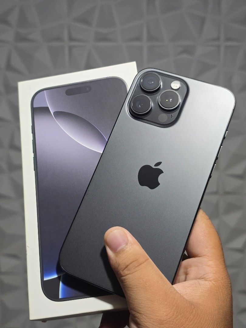 iPhone 16 Pro Max 256Gb (Category: iPhone 16 Series) located in Caloocan City. Submitted by shope18345 (Listing ID 1468580658, Image 1). Description: iPhone 16 Pro Max 256Gb •Local purchased NTC •Openline both physical & esim •91% Battery health original •No repair history check all you want •Minimal paint chips only •Complete original package with free case. 📍South caloocan area.