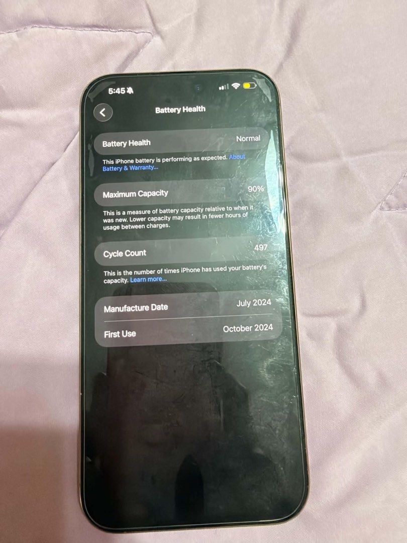 iPhone 16 Pro Max 256gb (Category: iPhone 16 Series) located in Quezon City. Submitted by kimioutlet (Listing ID 1468635160, Image 2). Description: iPhone 16 Pro Max Desert Titanium Comes with Original Box No Cable 90% Battery 100% Authentic, No Hidden Issues RFS: Upgrading .