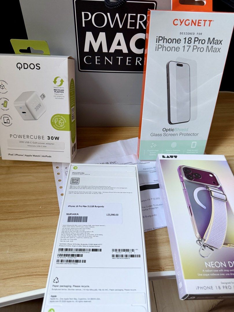 iPhone 18 Promax 512gb (Category: iPhone 18 Series) located in Pasig City. Submitted by coco_mamba_24 (Listing ID 1468643669, Image 3). Description: Bnew & Sealed iPhone 18 Promax 512gb Local Purchased NTC Bought at Powermac 1yr Apple Store Warranty Not Activated Burgandy With Receipt Freebies Case, Full Tempered, Power Adapter All Original From Powermac For Sale Only Pm if Interested Also Available in 256gb & 1Tb.
