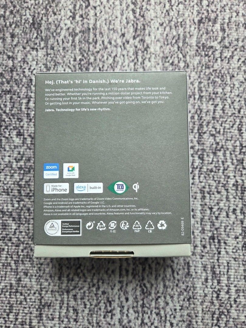 Jabra Evolve2 Buds USB-C UC Wireless Earbuds (Category: Earphones) located in Mandaluyong City. Submitted by aj.declutter (Listing ID 1468506625, Image 2). Description: - Brand: Jabra Evolve2 Buds (Black) - Condition: Factory sealed, 100% unopened packaging - Ideal for: Professional calls & hybrid working - Connectivity: USB-C charging case included - Compatibility: Works seamlessly with Zoom, Alexa, and iPhone - Trusted seller: Fast shipping acr