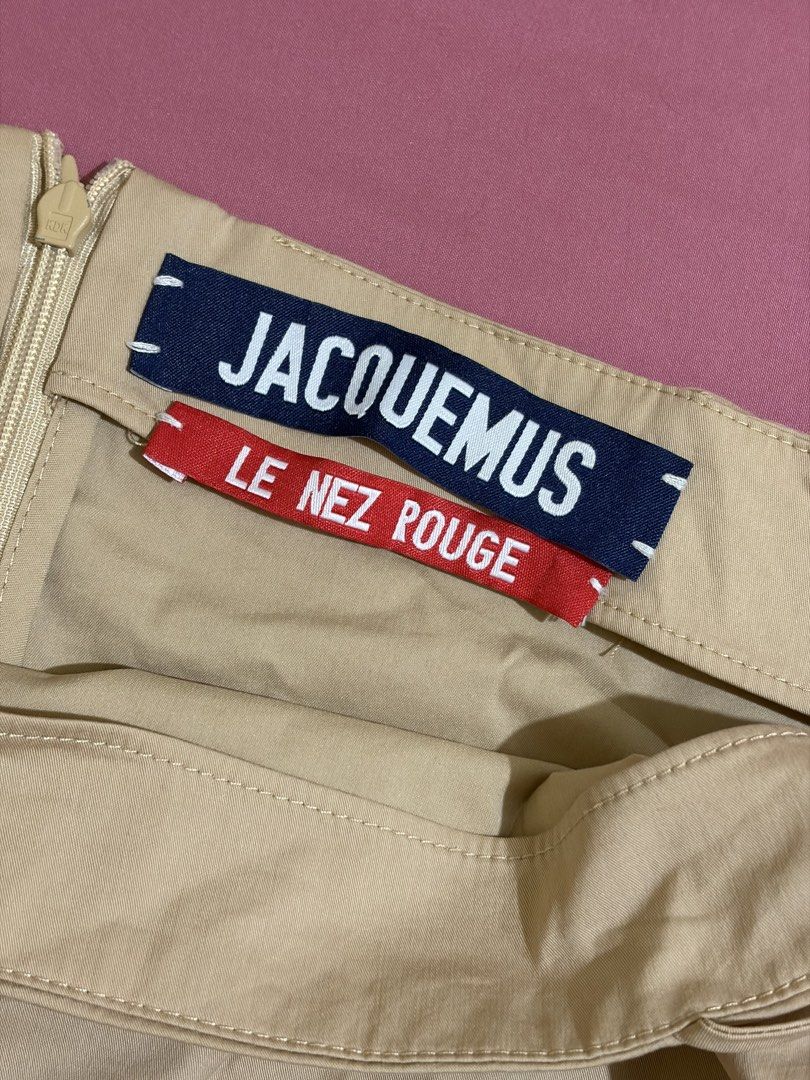 Jacquemus Chic Beige Off-Shoulder Top, Elevated Basics (Category: Blouses) located in Quezon City. Submitted by by__rosie (Listing ID 1468594107, Image 2). Description: Jacquemus Le Nez Rouge beige off-shoulder top with cute ruffle sleeves, thin straps, and a straight neckline. 🫶 Fits S-M 💐Mode of Payment: GCash 💐 Shipping: Via Lalamove (Buyer shoulders shipping fee).