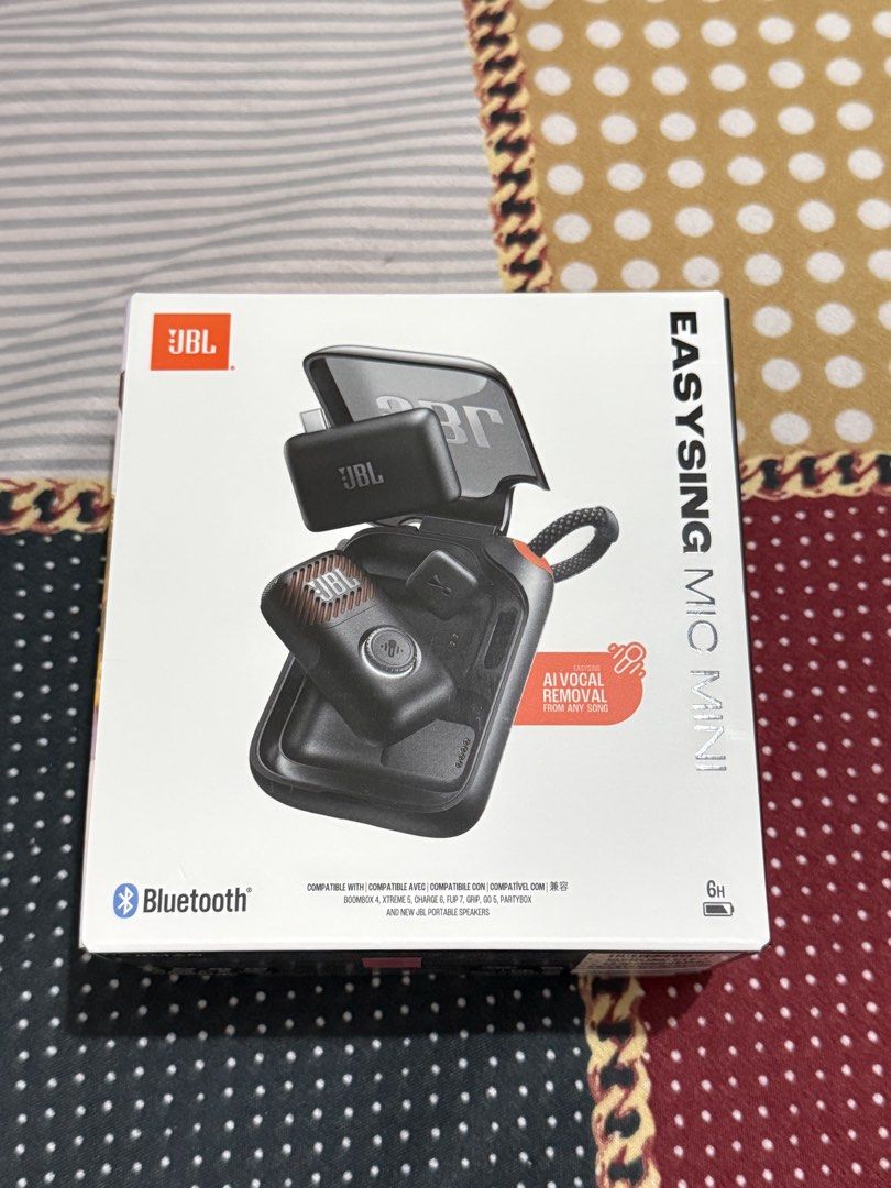 JBL Easysing Mic Mini Wireless Microphone System (Category: Microphones) located in Manila. Submitted by drickkkk (Listing ID 1468548893, Image 2). Description: Brand new and factory sealed JBL Easysing Mic Mini wireless microphone set - Seamless Bluetooth connectivity with Al vocal removal function - Compatible with popular JBL speakers (Boombox, Xtreme, Charge, Flip, and Partybox series) MOP: MARIBANK/GoTyme/Gcash.