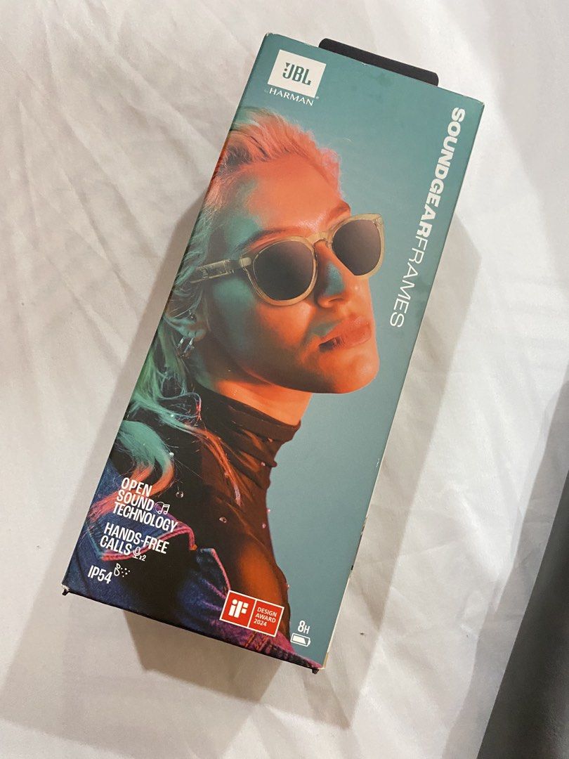 JBL Soundgear Frames Amber (Category: Other Gadgets) located in Cainta. Submitted by shaaaxxx27 (Listing ID 1468601012, Image 2). Description: For Sale JBL Soundgear Frames Amber No issue New pa talaga sya sinukat lang Bluetooth version 5.2 IP54 (dust and water-splash resistant) Speaker size 25 × 9 mm dynamic drivers Complete with box, waranty card, charger cord, case and lens wiper..