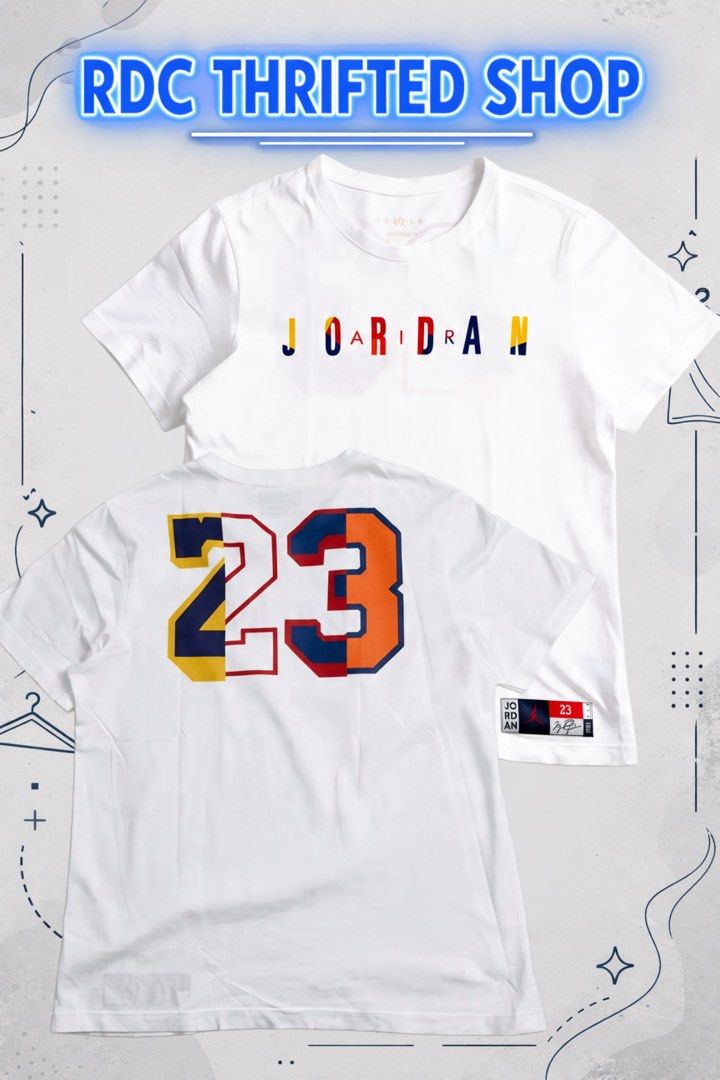Jordan DNA shirt (Category: Tshirts & Polo Shirts ) located in Las Pinas. Submitted by rdcthriftedshop (Listing ID 1468696180, Image 1). Description: FREE SHIPPING FEE 📦 Jordan DNA shirt Size XL on tag (Can fit to Large) Width: 21 Length: 27 Color rate: 10/10 Condition: Excellent Condition Pin hole CHECK LAST PIC.