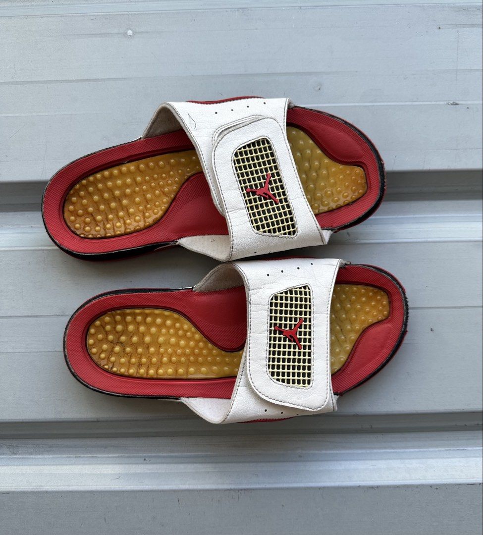 Jordan Hydro 4 Retro (Category: Slippers & Slides) located in Marikina City. Submitted by azaero (Listing ID 1468570709, Image 2). Description: Size Men's US 9 / cm 27 / Euro 42.5 Good Condition Yellowish Insole .