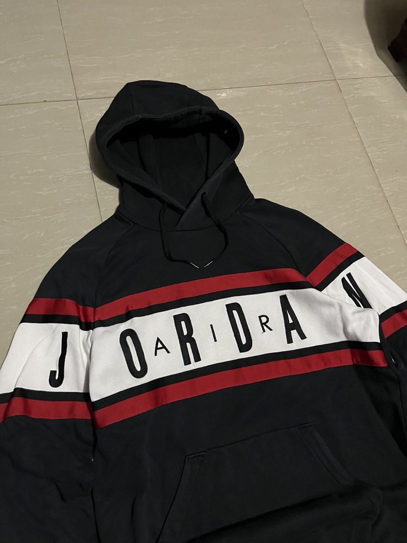 JORDAN SCRIPT HOODIE (Category: Coats, Jackets and Outerwear) located in Manila. Submitted by thrift2lifestyle (Listing ID 1468602470, Image 2). Description: JORDAN SCRIPT HOODIE EXCELLENT CONDITION W23 L29 ISSUE: MINIMAL STAIN 750.
