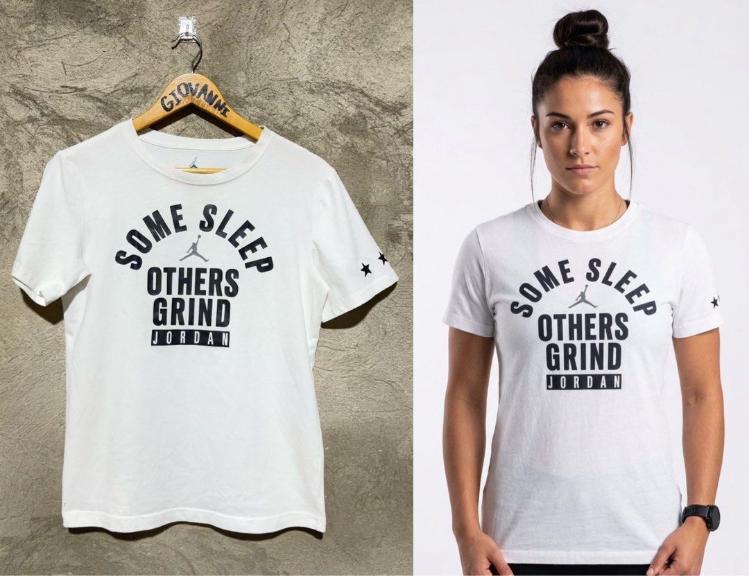 Jordan “Some Sleep Others Grind” Statement Tee (Category: Shirts) located in Ozamiz City. Submitted by quick_done_deals (Listing ID 1468572489, Image 1). Description: 🛒 ** Jordan “Some Sleep Others Grind” Statement Tee ** 💯 Excellent Condition 📐 Dimes: L24x19.5 🔍 Issue: None 🎨 Color Rate: 9.5 / 10.