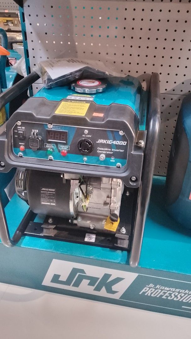 JRKIG4000 GASOLINE INVERTER GENERATOR (Category: Announcements) located in Manila. Submitted by ivan2.0 (Listing ID 1468501635, Image 1). Description: JRK JRKIG4000 Gasoline Inverter Generator. Key Features: * Model: JRKIG4000 * Type: Gasoline Inverter Generator * Output: AC 220V * USB Port: For charging small devices * Digital Display: Displays voltage and operating status * Overload Alarm: Protects the generator from excessive load * Ground (GN