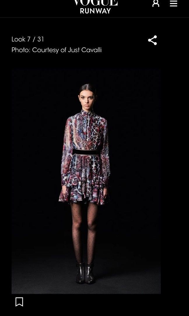 Just cavalli pre-fall 2017 fashion (Category: Dresses) located in Legazpi City. Submitted by jaycie.thrift23 (Listing ID 1468710751, Image 1). Description: just cavalli excellent to as new condition size 40 on tag 17W 31L.