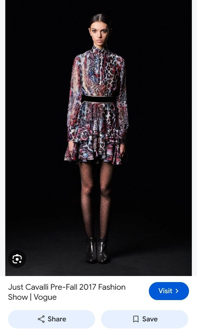 Just cavalli pre-fall 2017 fashion (Category: Dresses) located in Legazpi City. Submitted by jaycie.thrift23 (Listing ID 1468710751, Image 3). Description: just cavalli excellent to as new condition size 40 on tag 17W 31L.