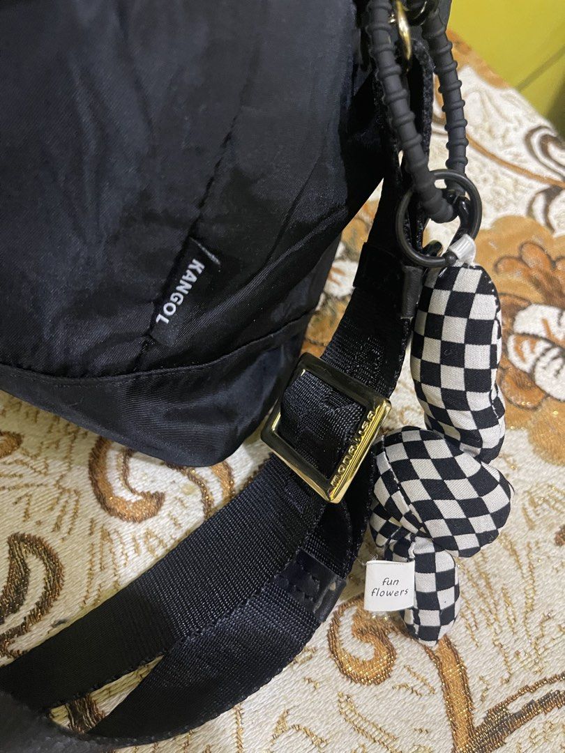 Kangol Bag (Category: Shoulder Bags) located in Marikina City. Submitted by greatfindsmnlph (Listing ID 1468683077, Image 3). Description: Kan gol Bag Price: 450 Size: Small Width: 12 Length: 13 Color: Black Color Rate: 10/10 Condition: 10/10 almost new Very nice in actual.