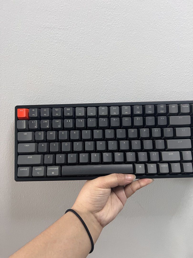 Keychron K4 Swappable RGB Backlight Aluminum Red Switch (Category: Computer Keyboard) located in Cavite. Submitted by mbaric16 (Listing ID 1468542481, Image 3). Description: - Model: Keychron K4J1 (Serial number on sticker) - Layout: Compact 96% with full number pad - Switches: Smooth red switches - Lighting: Swappable RGB backlight - Build: Premium aluminum frame - Connectivity: Fully functional wireless and wired modes - Condition: 100% working