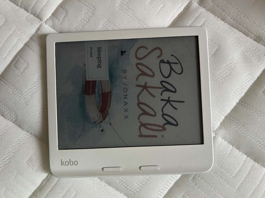 Kobo Libra Colour (Category: E-Readers) located in San Pablo. Submitted by anicahclosetonlineshop (Listing ID 1468712022, Image 2). Description: - Brand/Model: Kobo Libra Colour - Color: White - Screen: Color E Ink display showing vibrant book covers and library - Design: Ergonomic body with convenient physical page-turn buttons on the side - Condition: Excellent pre-loved condition, tested and working perfectly - Features: Easy access to My Book