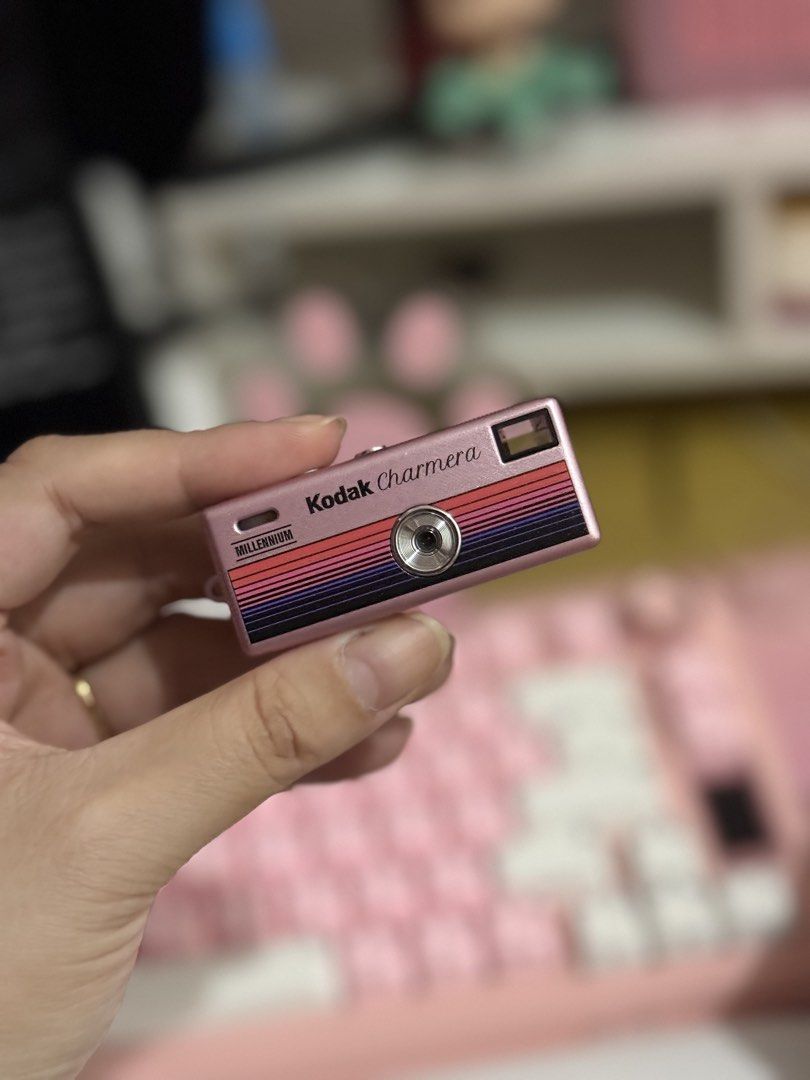 Kodak Charmera Pink (Category: Cameras) located in Manila. Submitted by vi__elle (Listing ID 1468583646, Image 1). Description: Selling my good as new Kodak Charmer in Pink Color. Inclusions: • box • card • free brand new case • tempered glass installed Rfs: Decluttering.