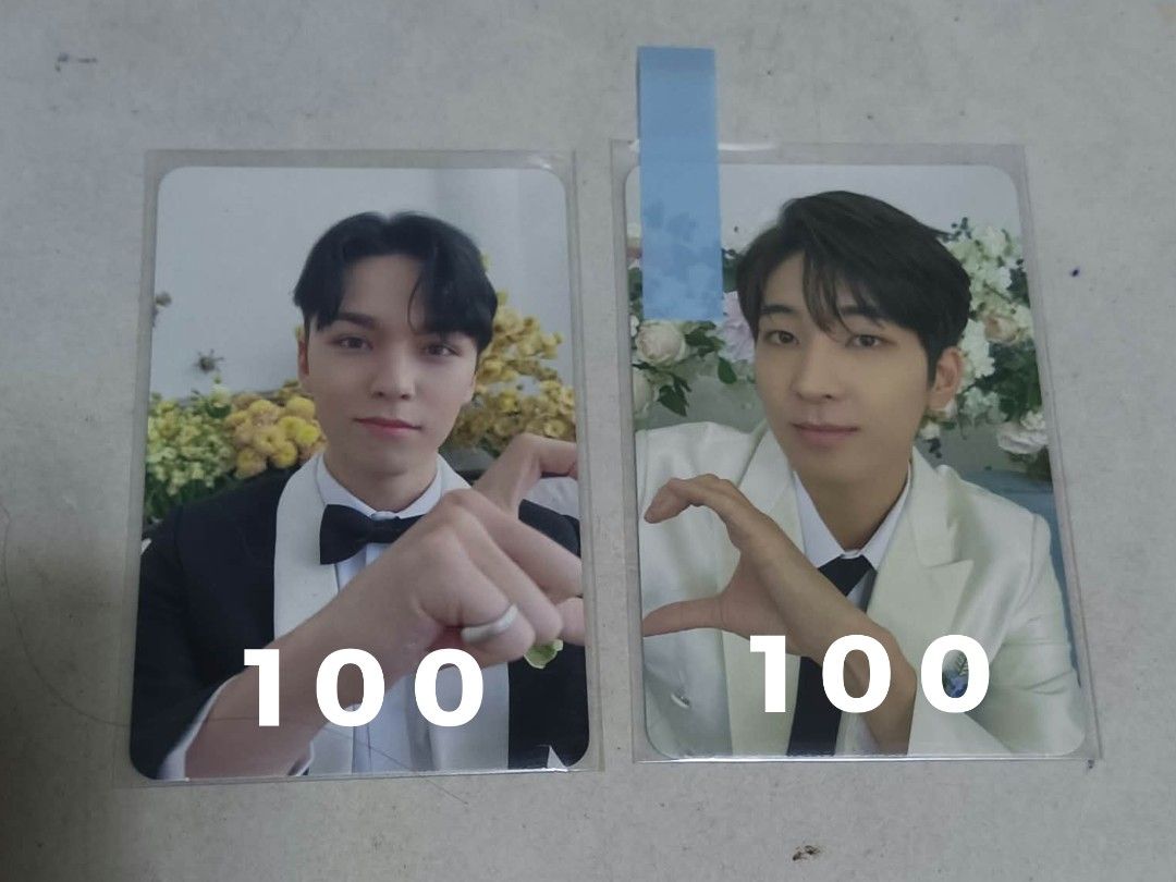 Kpop Photocards Seventeen Twice NCT (Category: K-Wave Merchandise) located in Manila. Submitted by pabilepomarlboroblue (Listing ID 1468590412, Image 1). Description: - Groups: Seventeen, NCT, Twice - Condition: Kept in protective sleeves since pulling - Price Range: ₱25 to ₱150 (individual prices marked on photos) - Send a message to claim your bias before they sell out.