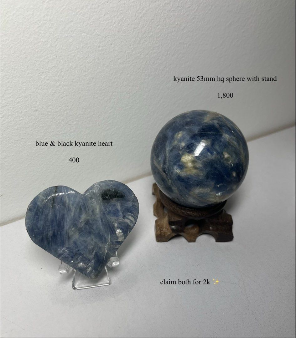 Kyanite Heart (Category: Precious Stones) located in Marikina City. Submitted by _project.quartz (Listing ID 1468564695, Image 1). Description: SPHERE SOLD ALREADY Can send a video to appreciate the item more closely. I also post items on fb marketplace. RFS: Just reducing my curated collection due to limited space. Pieces are recently acquired. Check my profile for more crystal sale 💎 Location: Marikina Can ship via lalamove or j&t.