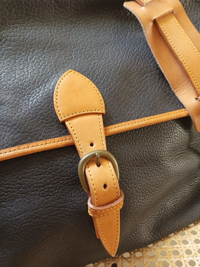 La cage Homme Pure leather duffle (Category: Sling Bags) located in Manila. Submitted by archived.333 (Listing ID 1468682113, Image 2). Description: La Cage Homme brand thick leather accents really nice in person retailed for 35k made in japan in great condition great alternative to Balenciaga, Louis vuitton , gucci , tom ford , momotaro , red wing , levis and selvedge..