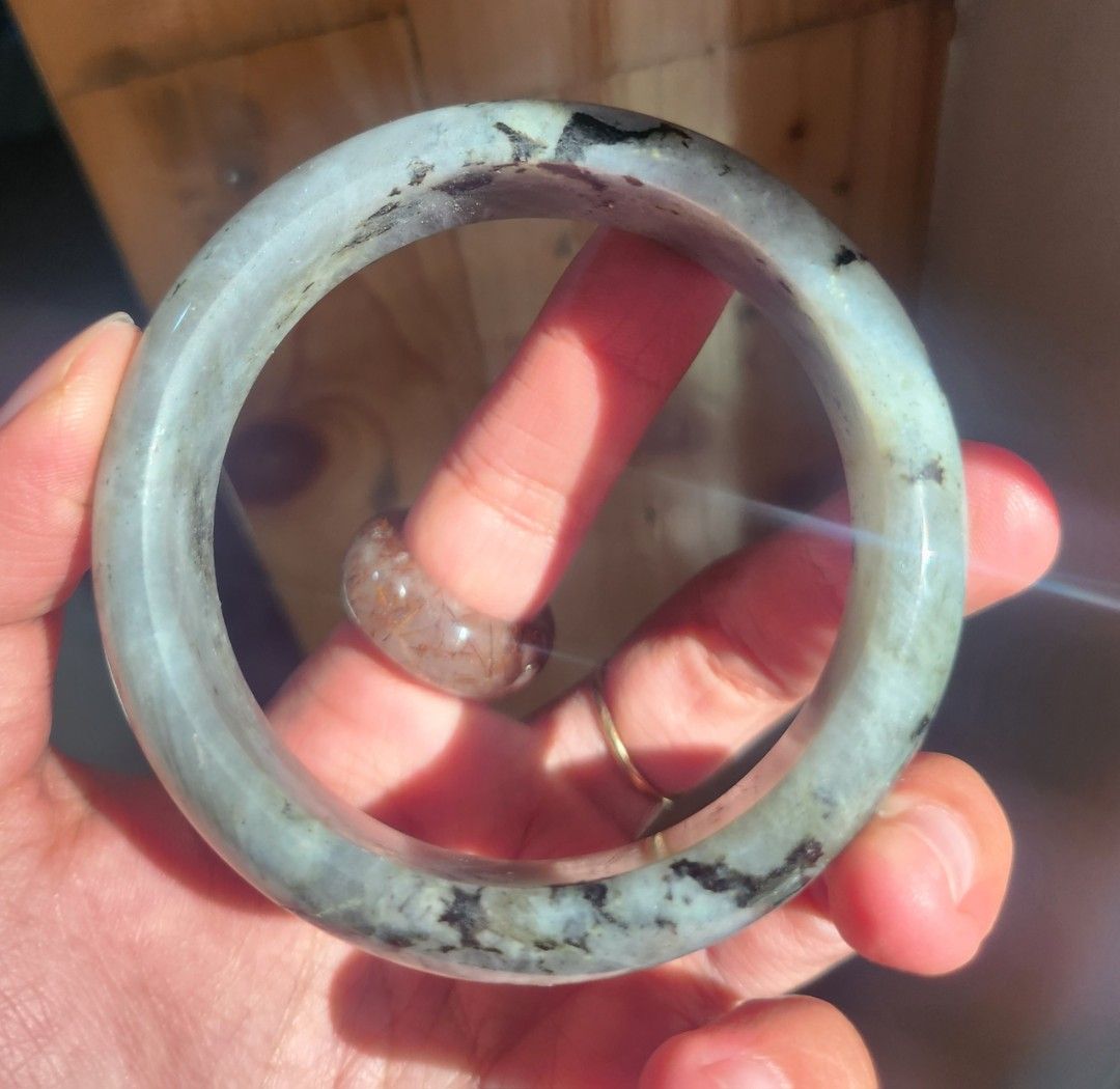 Labradorite Bangle 57mm (Category: Bracelets) located in Baguio. Submitted by lausgem2026 (Listing ID 1468503833, Image 3). Description: -Sure buyer will have a small discount ✨ -A Labradorite Bangle with a bit of a blue, pink, and yellow flash. If this is your favorite stone, this could be the one for you ❤️ -57mm diameter size. 17.3mm thickness. -Comes with a free box. No certificate. -Location: Baguio City.