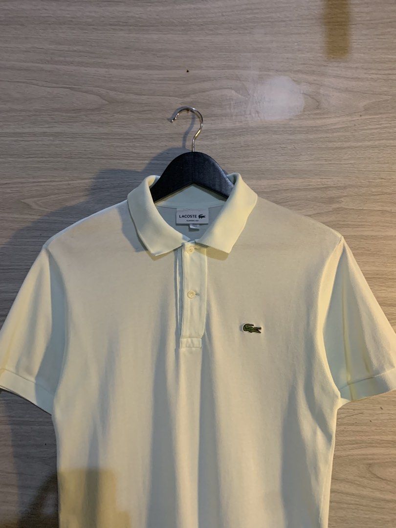 Lacoste (Category: Tshirts & Polo Shirts ) located in Butuan. Submitted by thrif_findspeace (Listing ID 1468662708, Image 3). Description: Cream Blue Actual Color Condition : Excellent Colorate : 9.5 Width - 19.5 Length - 28 Issue : None.