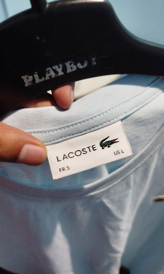 LACOSTE BIG LOGO (Category: Shirts) located in Manila. Submitted by real_rnt01 (Listing ID 1468585469, Image 3). Description: LACOSTE BIG LOGO SKY BLUE EXCELLENT CONDITION DIMES 28/21 COLOR RATE 9.8/10 NO ISSUE ❌❌ LOC NOVALICHES QC AREA 📥📩📥.