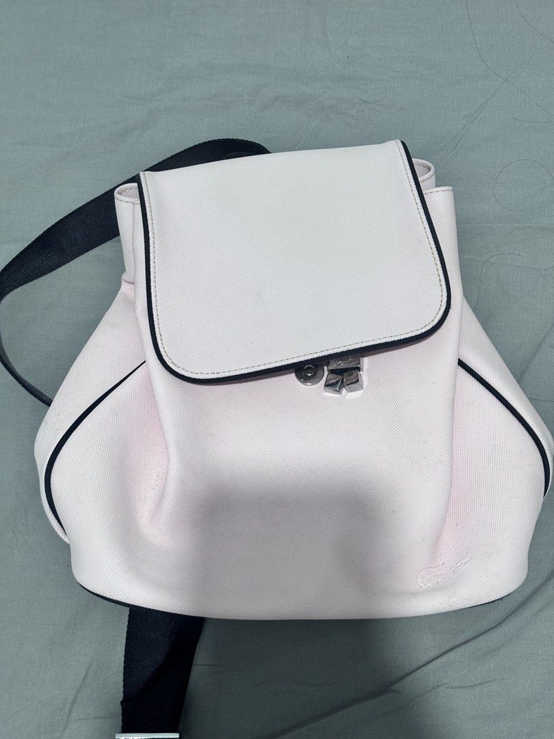 Lacoste Pink Mini Backpack (Category: Backpacks) located in Manila. Submitted by vintage_wonder8 (Listing ID 1468692836, Image 2). Description: This is an original vintage Lacoste piece Bought in singapore Mini backpack It is washable.