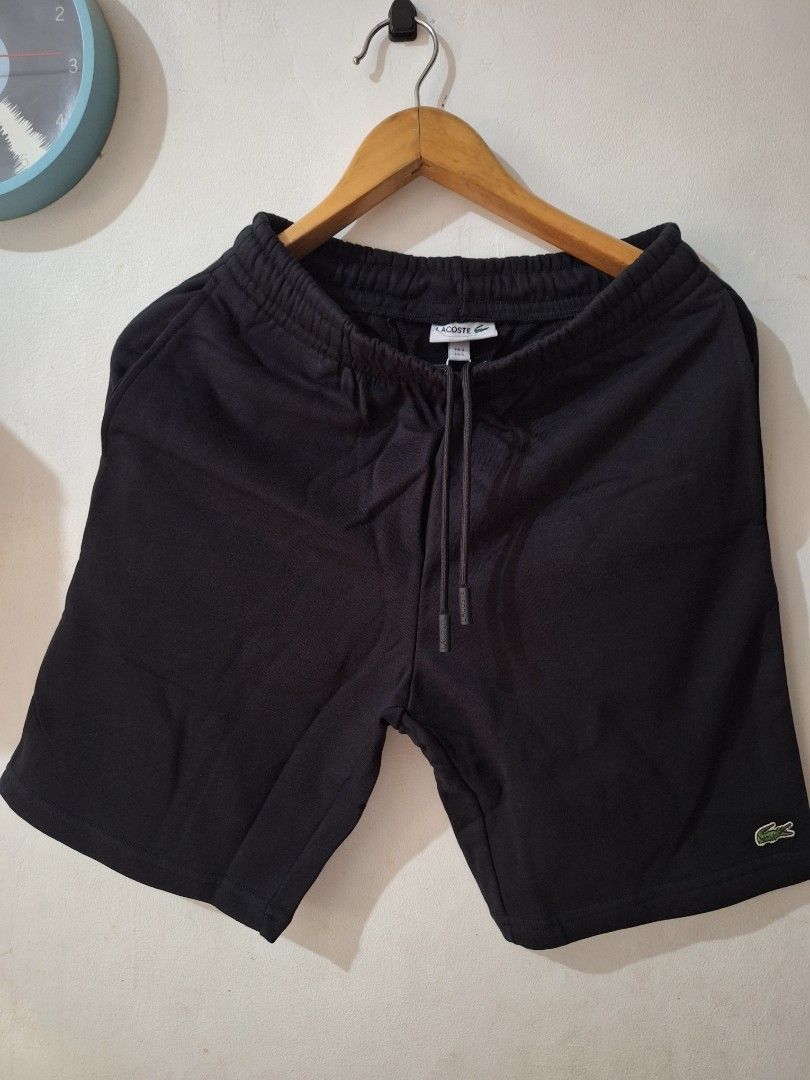 Lacoste shorts black small (Category: Shorts) located in Santa Rosa. Submitted by pat0317 (Listing ID 1468665935, Image 1). Description: lacoste short blakck brandnew legit small size 28 to 32 waistline cod cop lalamove j&t lbc.
