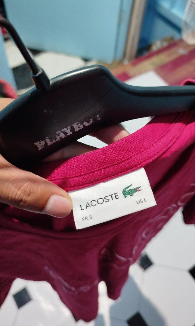 LACOSTE T SHIRT (Category: Formal Shirts) located in Manila. Submitted by real_rnt01 (Listing ID 1468584773, Image 3). Description: LACOSTE MAROON EXCELLENT CONDITION DIMES 28/21.5 COLOR RATE 9.8/10 NO ISSUE ❌❌ LOC NOVALICHES QC AREA 📥📩📥.