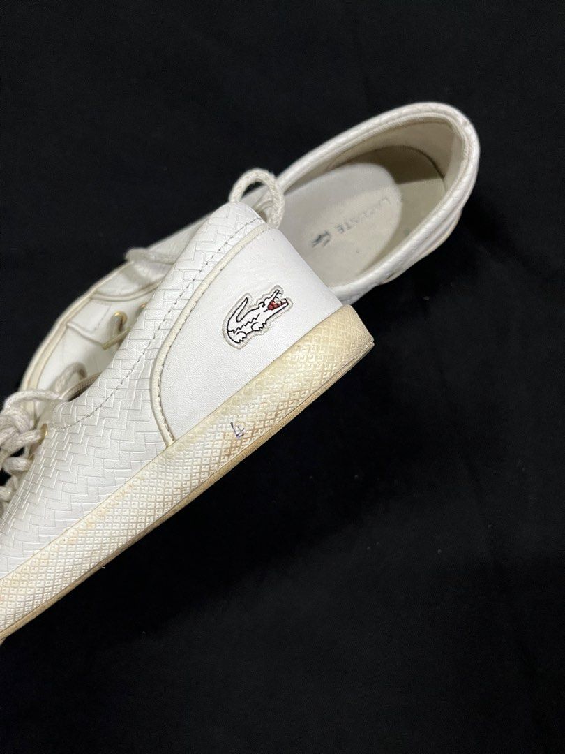 Lacoste trampki lancelle (Category: Sneakers) located in Quezon City. Submitted by headline. (Listing ID 1468672580, Image 3). Description: LACOSTE SHOES LEATHER WHITE 4UK/6US FOR WOMEN NEED CLEAN BUT EXCELLENT CONDITION FOR ONLY:650php +SHIPPING FEE.