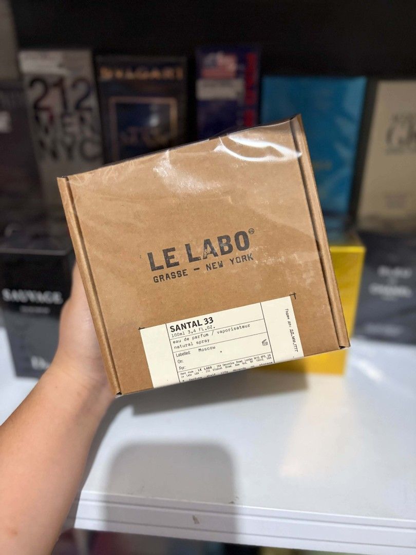 LE LABO SANTAL 33 US TESTER (Category: Fragrance & Deodorants) located in Manila. Submitted by sashaclaires.x.x (Listing ID 1468510587, Image 1). Description: brand new & sealed 🩷 same bottle, same box sa original US TESTER PERFUME mabango! perfect pang gift 🫶🏻.